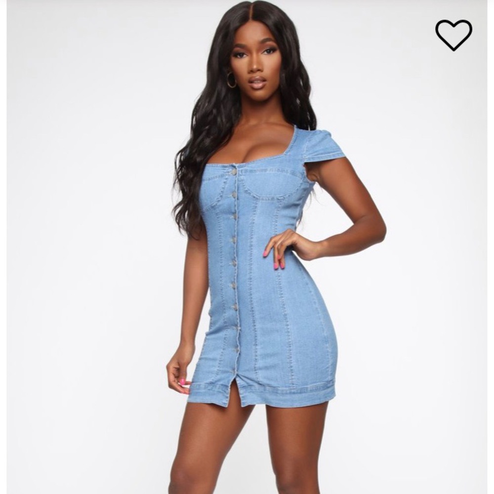 ✨NWT✨Fashion Nova denim dress (size: Medium)